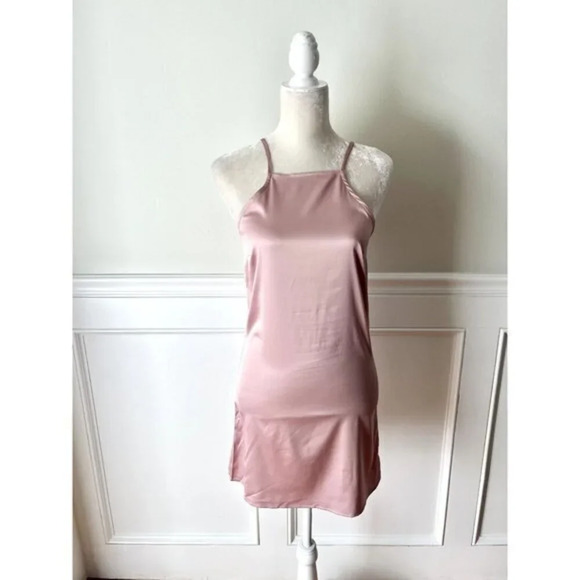 Forever 21 NWT Satiny Slip Dress Pink XS - Picture 1 of 4